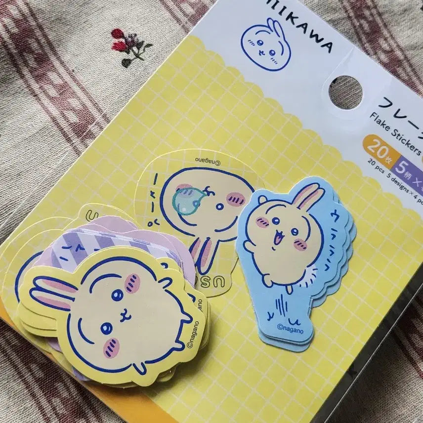[BUNJANG] Daiso Chiikawa Flake Stickers Bundle Set / 다이소 치이카와 후레이크 실 3종 묶음(치이카와, 하치와레,  우사기)