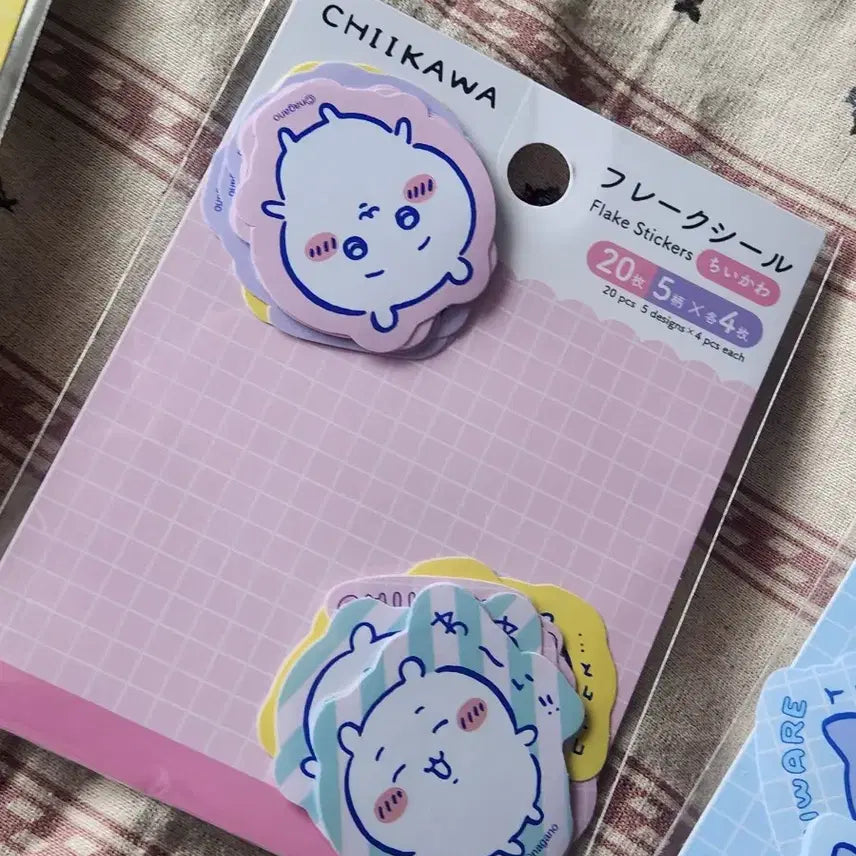 [BUNJANG] Daiso Chiikawa Flake Stickers Bundle Set / 다이소 치이카와 후레이크 실 3종 묶음(치이카와, 하치와레,  우사기)