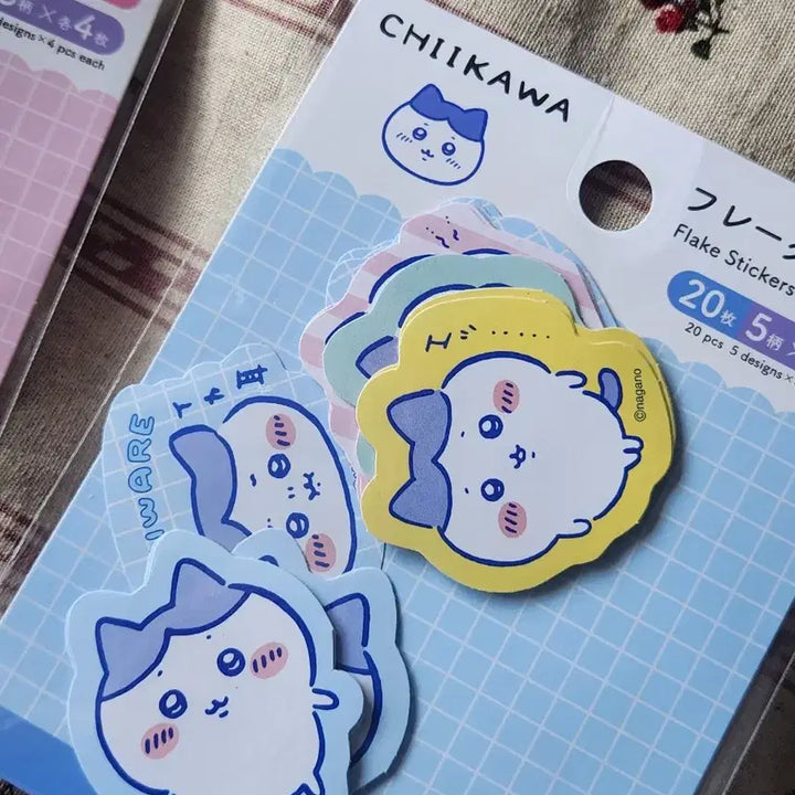 [BUNJANG] Daiso Chiikawa Flake Stickers Bundle Set / 다이소 치이카와 후레이크 실 3종 묶음(치이카와, 하치와레,  우사기)