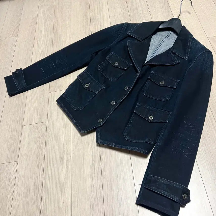 [BUNJANG] Polo Ralph Lauren Washed Denim Jacket / 폴로 랄프로렌 워싱 비조 데님 자켓 청 블랙 흑청 생지 진청 올드머니룩