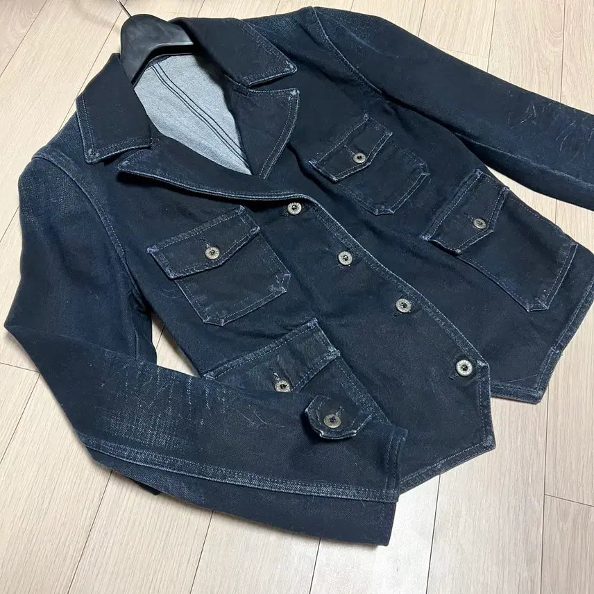 [BUNJANG] Polo Ralph Lauren Washed Denim Jacket / 폴로 랄프로렌 워싱 비조 데님 자켓 청 블랙 흑청 생지 진청 올드머니룩