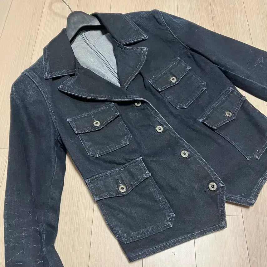 [BUNJANG] Polo Ralph Lauren Washed Denim Jacket / 폴로 랄프로렌 워싱 비조 데님 자켓 청 블랙 흑청 생지 진청 올드머니룩