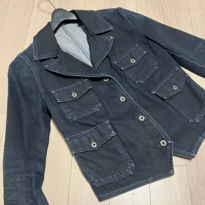 [BUNJANG] Polo Ralph Lauren Washed Denim Jacket / 폴로 랄프로렌 워싱 비조 데님 자켓 청 블랙 흑청 생지 진청 올드머니룩