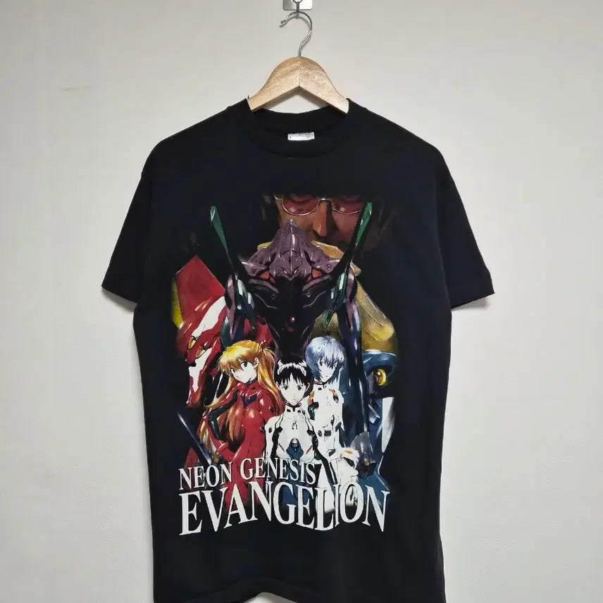 [BUNJANG] Evangelion Group Logo Anime T-shirt L / JPN 에반게리온 네온제네시스 단체로고 애니 티셔츠 L - T160
