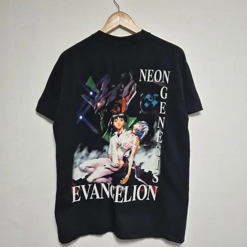 [BUNJANG] Evangelion Group Logo Anime T-shirt L / JPN 에반게리온 네온제네시스 단체로고 애니 티셔츠 L - T160