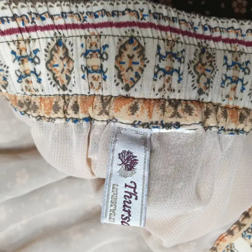 [SOLD OUT] 써스데이아일랜드 빈티지 플라워 패턴 롱 스커트 허리30~32