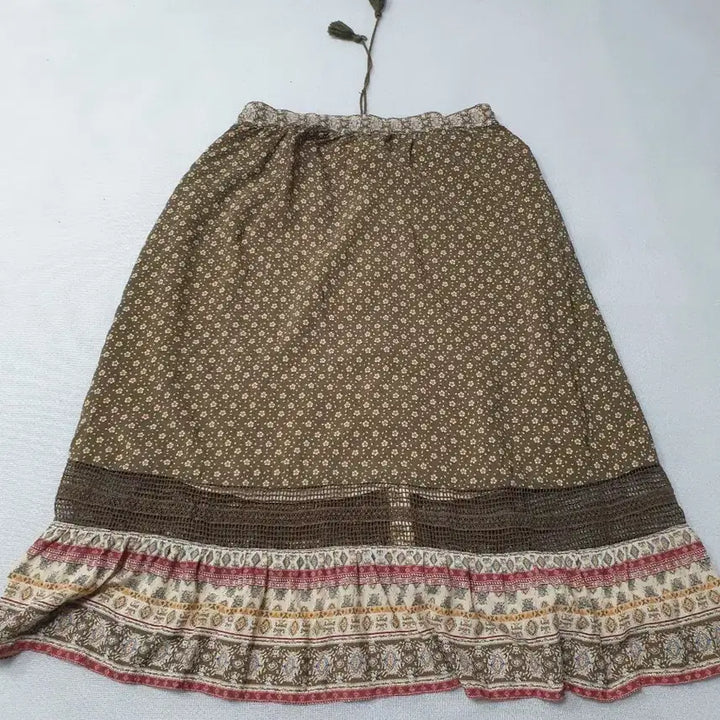 [SOLD OUT] 써스데이아일랜드 빈티지 플라워 패턴 롱 스커트 허리30~32
