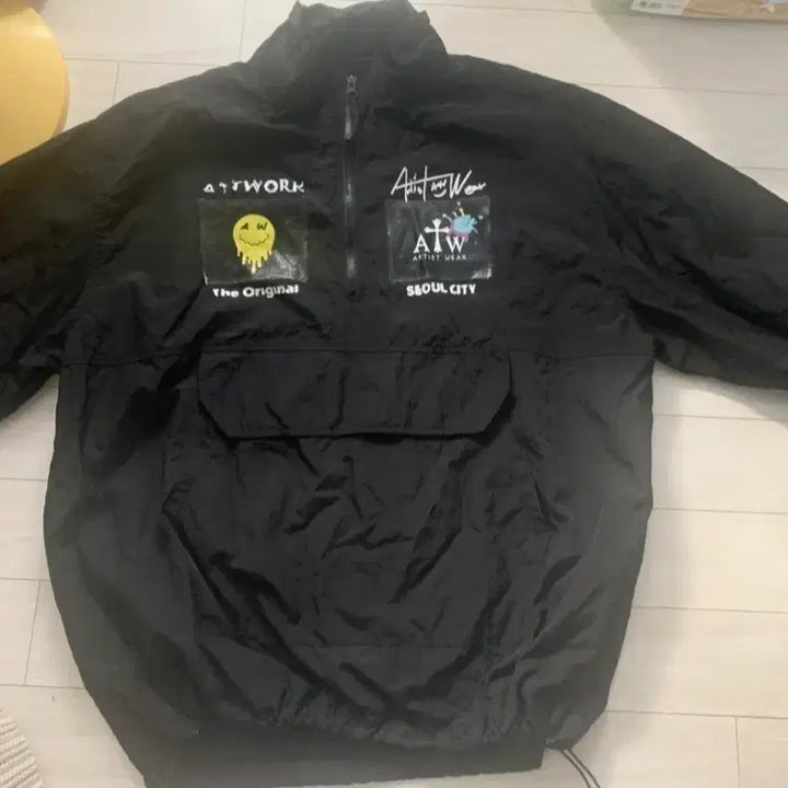 [BUNJANG] Artist Wear의 블랙 아노락 바람막이 XL / Artist Wear의 블랙 아노락 바람막이 XL