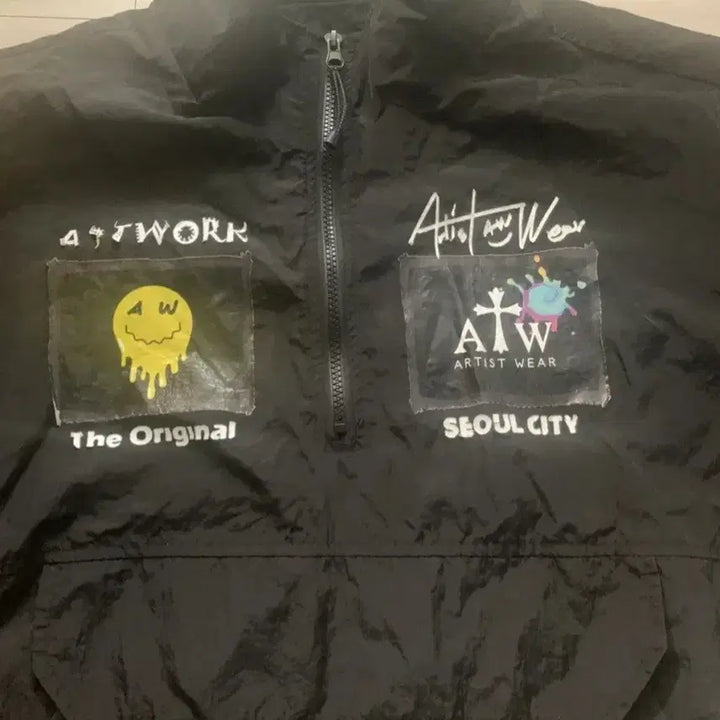[BUNJANG] Artist Wear의 블랙 아노락 바람막이 XL / Artist Wear의 블랙 아노락 바람막이 XL