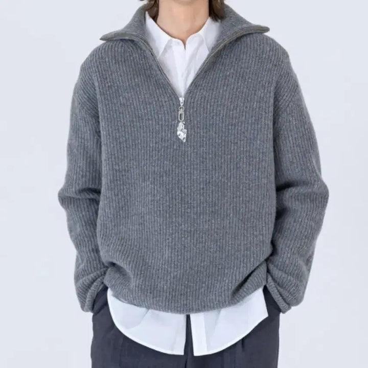 [BUNJANG] Vellie Half Zip-up Knit / 벨리에 하프 집업 니트