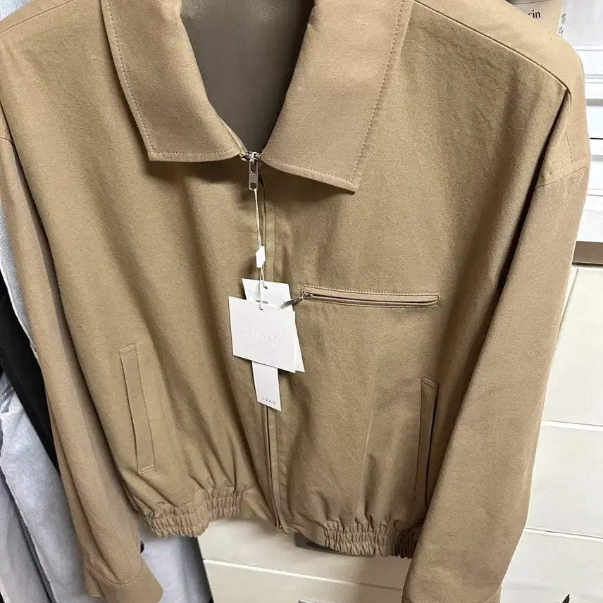 [BUNJANG] Juang Homme Cotton Blouson Jacket Beige / [L] 주앙옴므 코튼 블루종 자켓 베이지