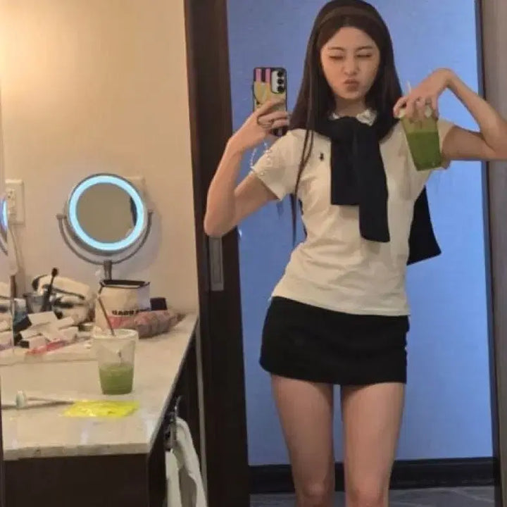 [SOLD OUT] 폴로 카라티 슬림핏 화이트 S