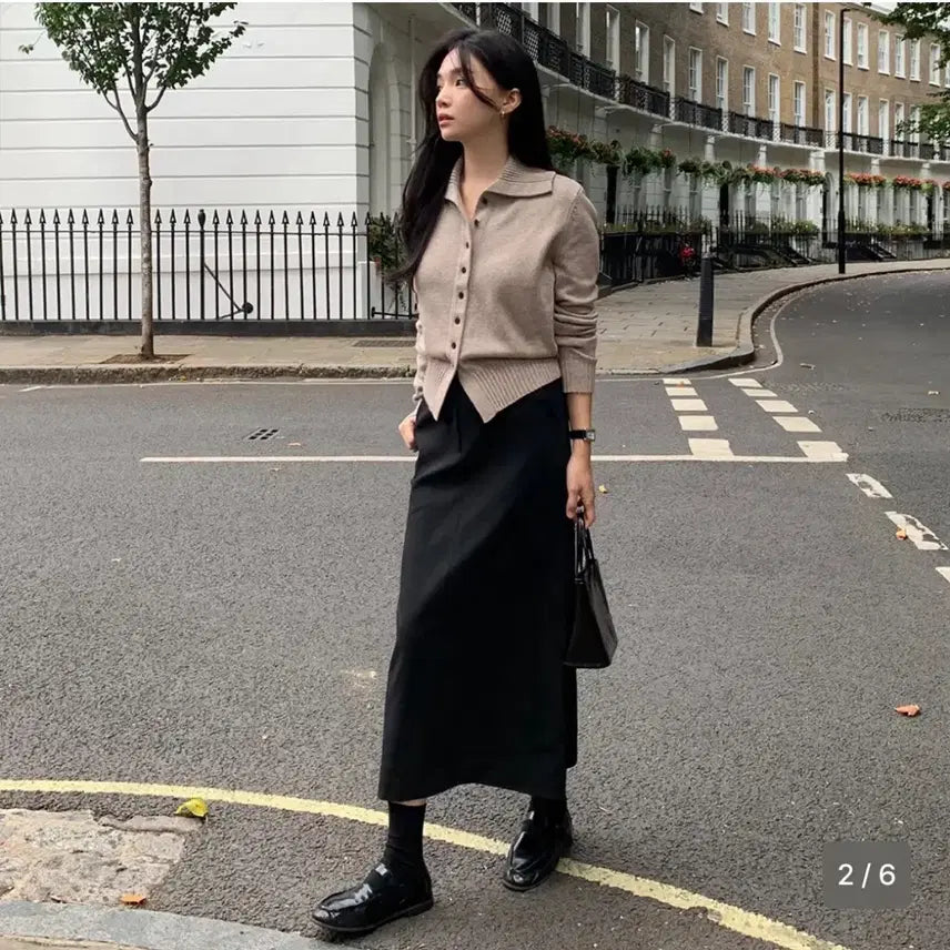 [BUNJANG] Lookast Sienna Wool High Neck Cardigan Beige / 룩캐스트 시에나 울 하이넥 가디건 베이지
