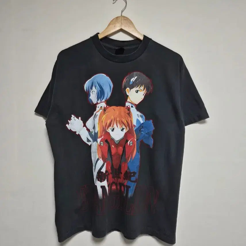 [BUNJANG] Evangelion Group Logo Anime T-shirt XL / JPN 에반게리온 단체로고 애니 티셔츠 XL - T161