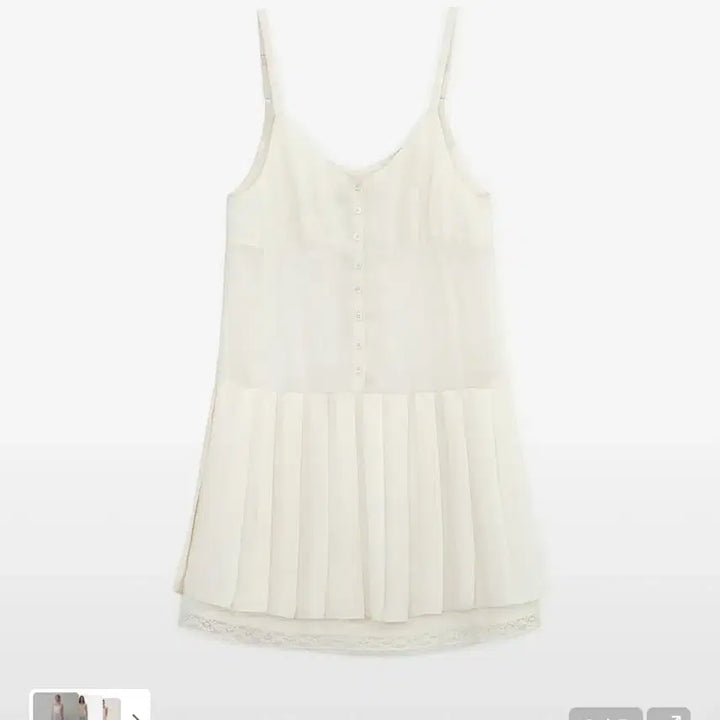 [BUNJANG] Sunburn Project Lace Pleats Midi One-Piece / 썬번프로젝트 레이스 원피스 LACE PLEATS MIDI ONEPIECE