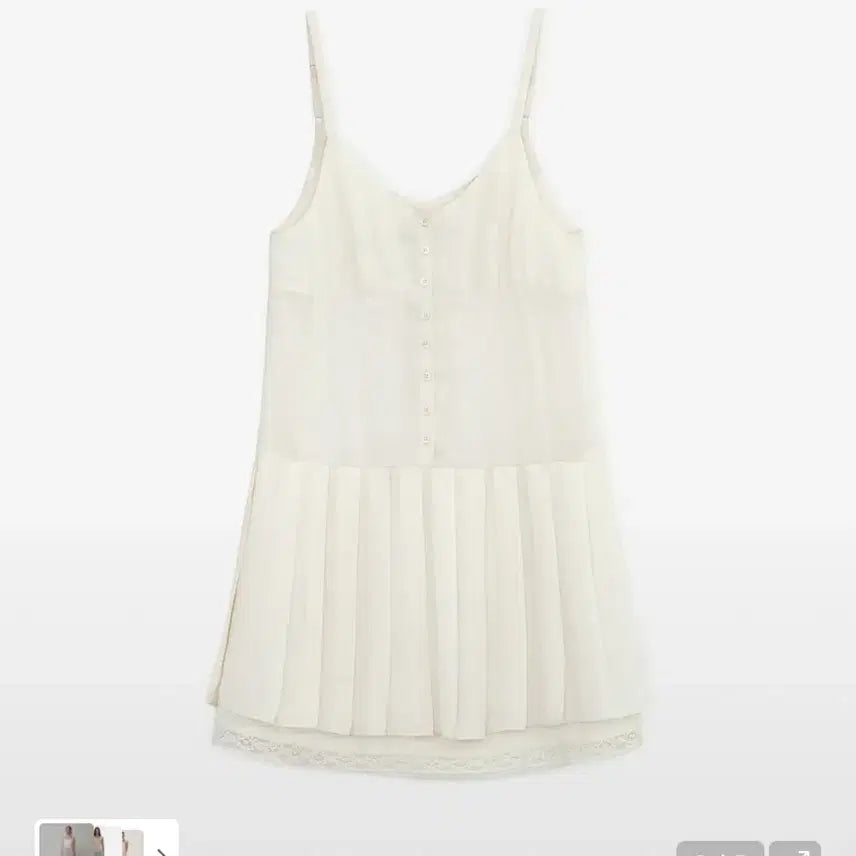 [BUNJANG] Sunburn Project Lace Pleats Midi One-Piece / 썬번프로젝트 레이스 원피스 LACE PLEATS MIDI ONEPIECE