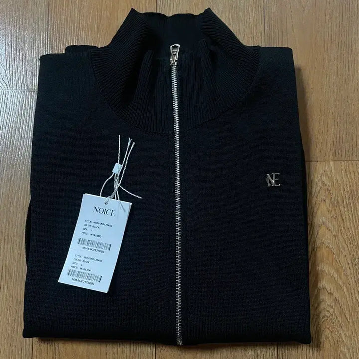 [BUNJANG] Noise Knit Zip-up Cardigan Black L / 노이스 니트 집업 가디건 블랙 L 새상품