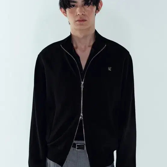 [BUNJANG] Noise Knit Zip-up Cardigan Black L / 노이스 니트 집업 가디건 블랙 L 새상품