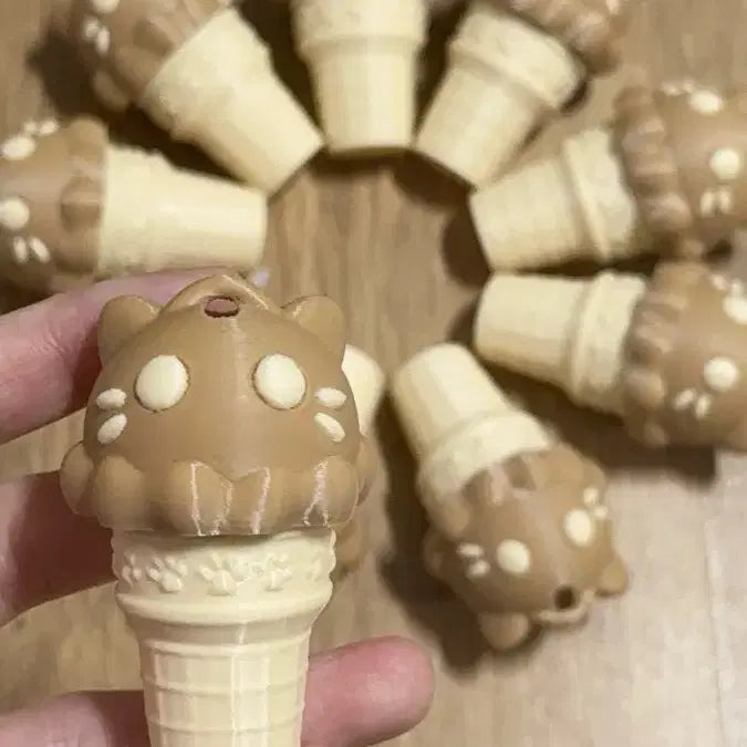 [BUNJANG] Choco Vanilla Gelato Cat Ice Cream Clicker Click Coffee Jet Toy Keycap / (한정판매)초코바닐라젤라또고양이아이스크림 클리커클릭커피젯토이키캡3D장난감
