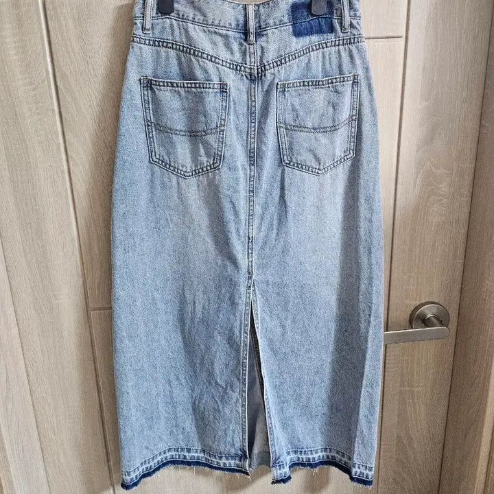 [BUNJANG] Uniform Bridge Denim Long Skirt / 유니폼브릿지 데님 롱 스커트 55