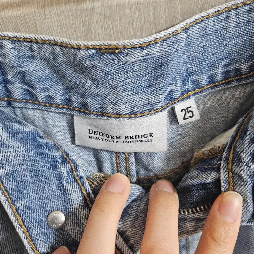 [BUNJANG] Uniform Bridge Denim Long Skirt / 유니폼브릿지 데님 롱 스커트 55