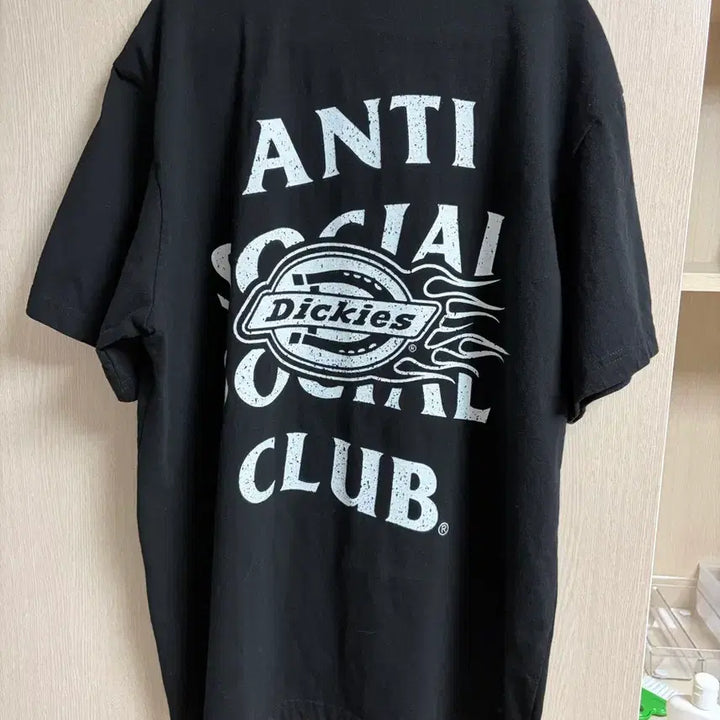 [BUNJANG] Dickies Anti Social Club Flame T-shirt / 새상품) 디키즈 x 안티소셜클럽 플레임 티셔츠