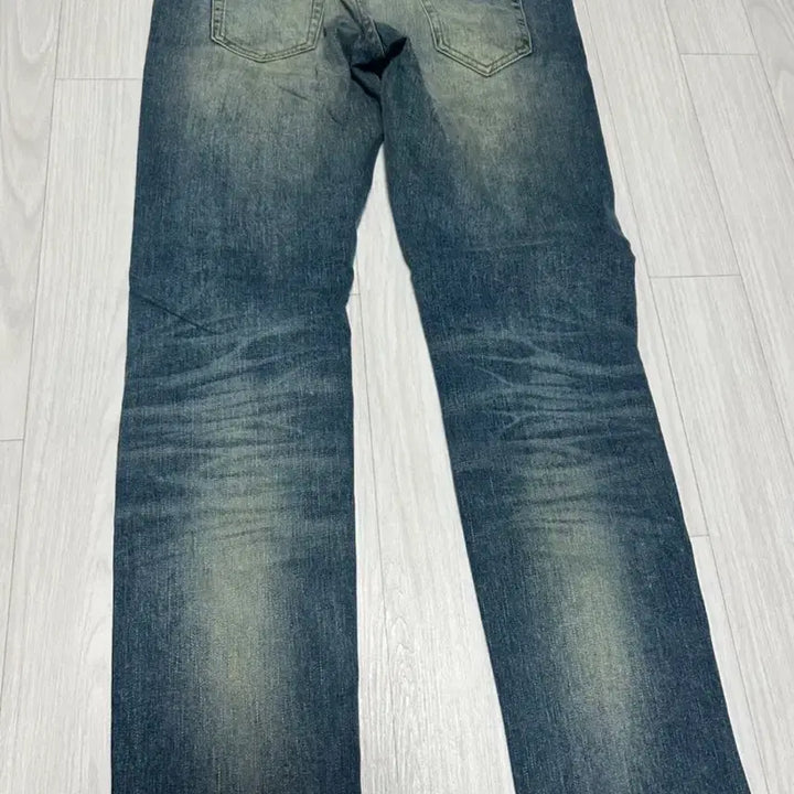 [BUNJANG] Saint Laurent Studded Leather Patch Denim Pants / 2016ss 생로랑 스터드 레더패치 데님 팬츠 청바지 28