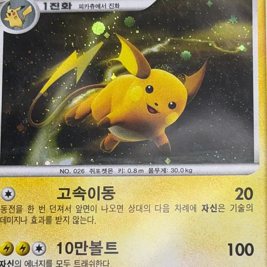 [BUNJANG] Pokemon DP Raichu Ancient Card / 포켓몬 고대 카드 dp 라이츄 -2010-