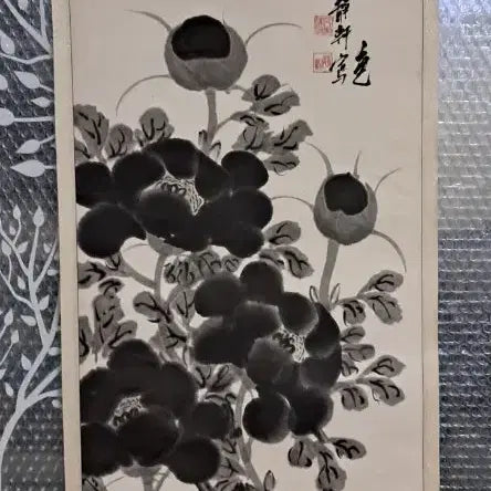 [BUNJANG] Oriental Painting Peony Ink Painting / 동양화 모란도 묵화