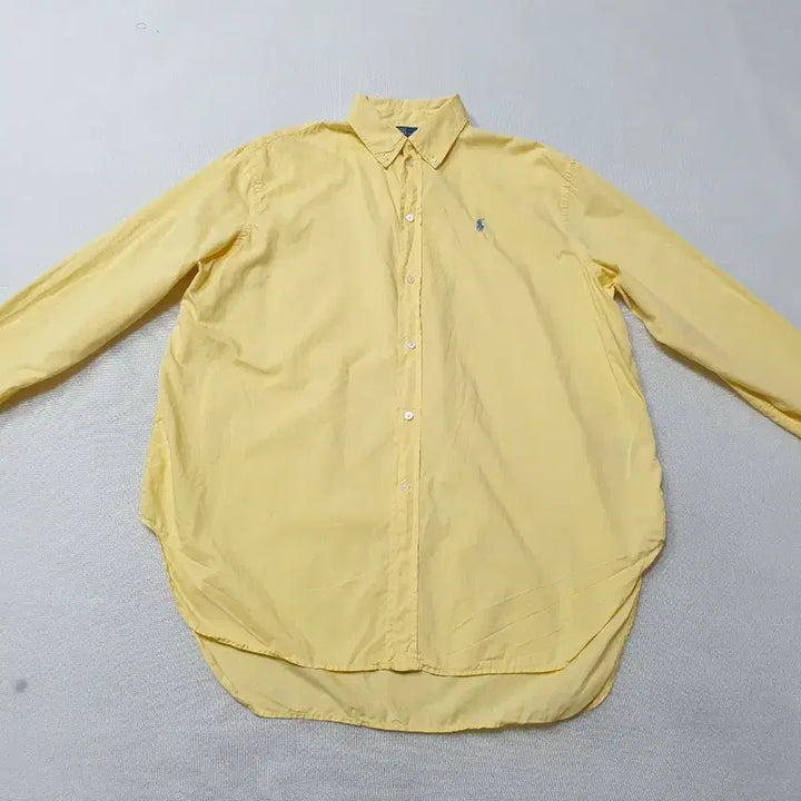 [BUNJANG] Polo Ralph Lauren Yellow Long Shirt / 폴로 랄프로렌 옐로우 롱 셔츠 남방 여성95~100