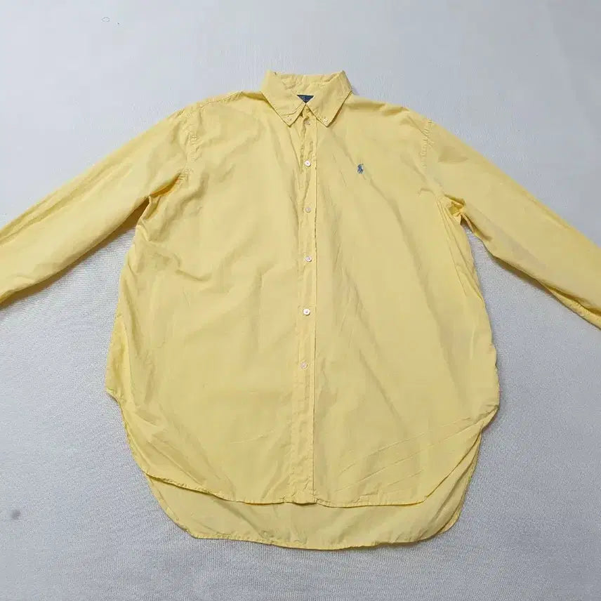 [BUNJANG] Polo Ralph Lauren Yellow Long Shirt / 폴로 랄프로렌 옐로우 롱 셔츠 남방 여성95~100