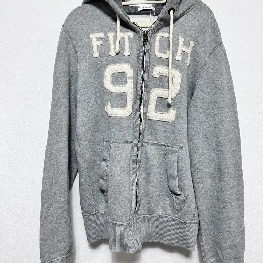 [BUNJANG] Abercrombie Grey Hooded Zip-up / 아베크롬비 회색 후드집업
