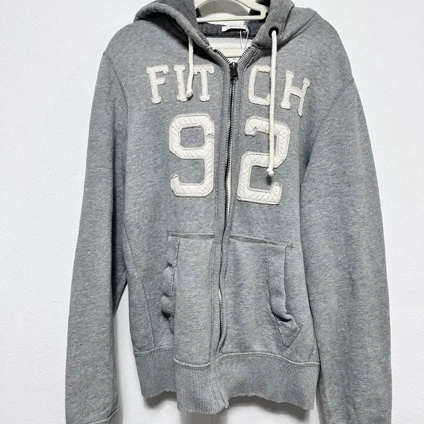 [BUNJANG] Abercrombie Grey Hooded Zip-up / 아베크롬비 회색 후드집업