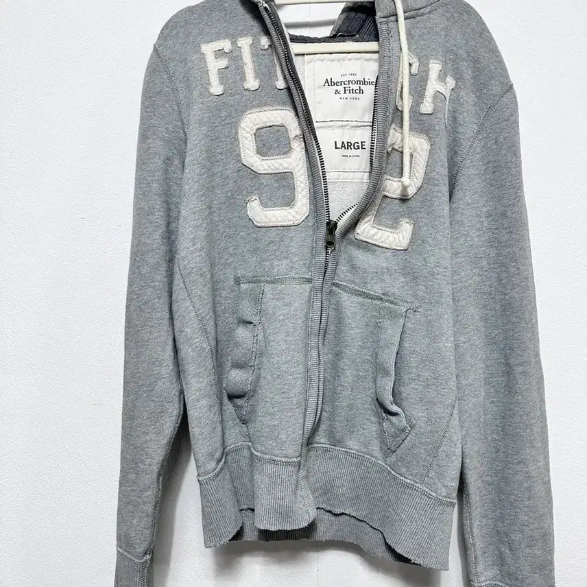 [BUNJANG] Abercrombie Grey Hooded Zip-up / 아베크롬비 회색 후드집업
