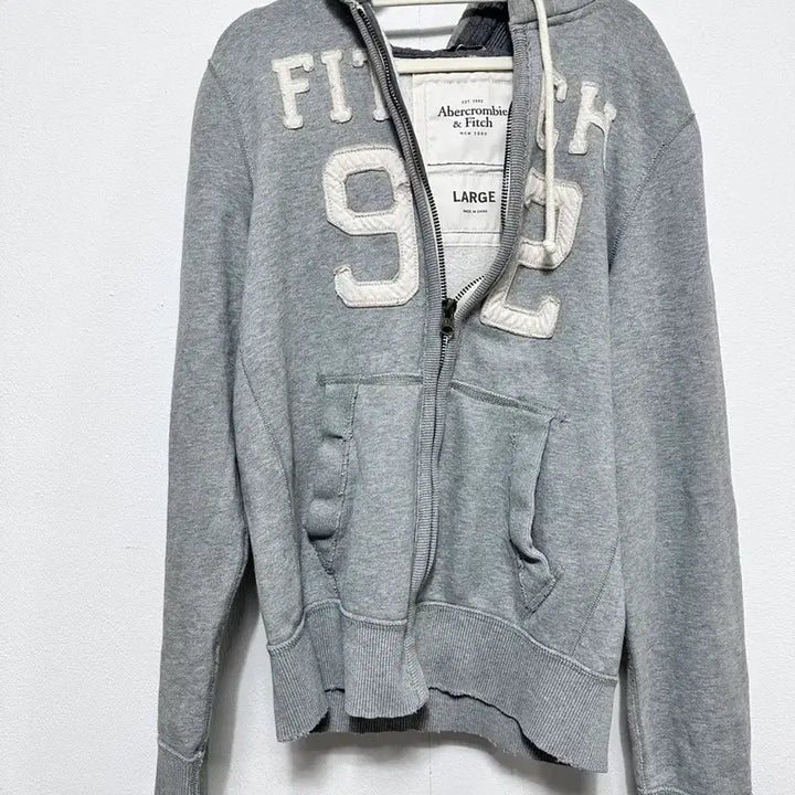 [BUNJANG] Abercrombie Grey Hooded Zip-up / 아베크롬비 회색 후드집업