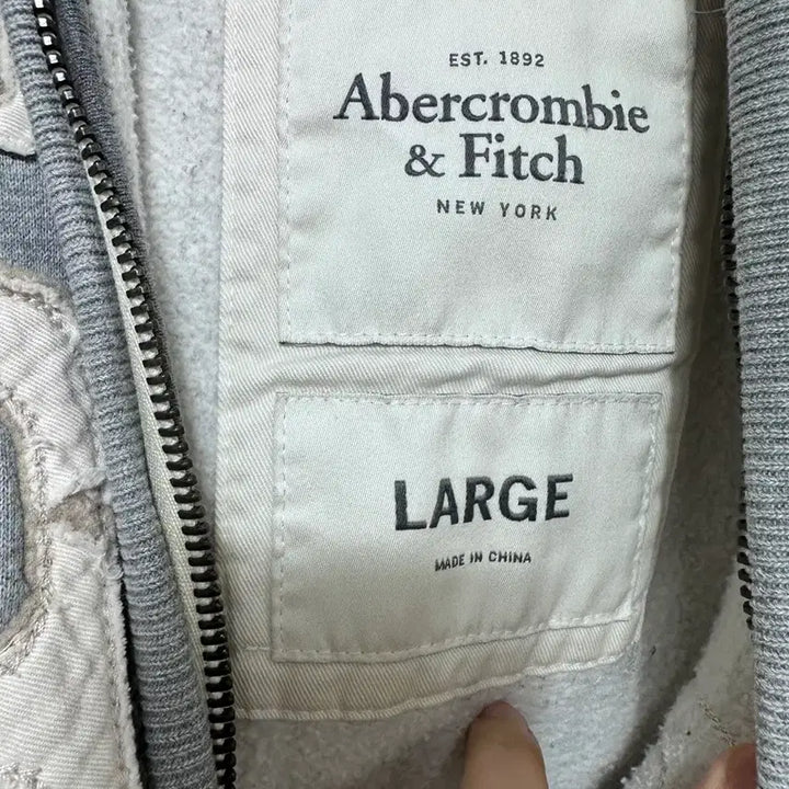 [BUNJANG] Abercrombie Grey Hooded Zip-up / 아베크롬비 회색 후드집업