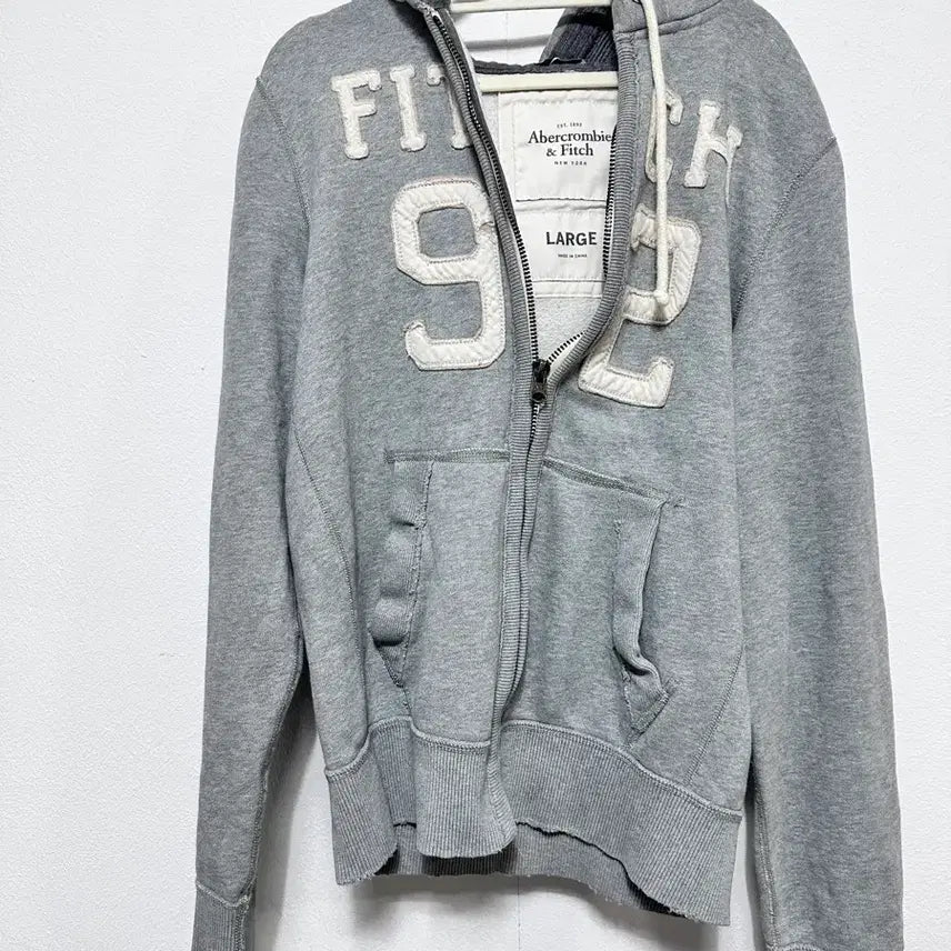 [BUNJANG] Abercrombie Grey Hooded Zip-up / 아베크롬비 회색 후드집업