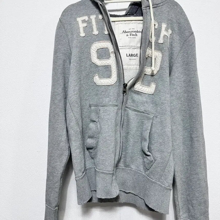 [BUNJANG] Abercrombie Grey Hooded Zip-up / 아베크롬비 회색 후드집업