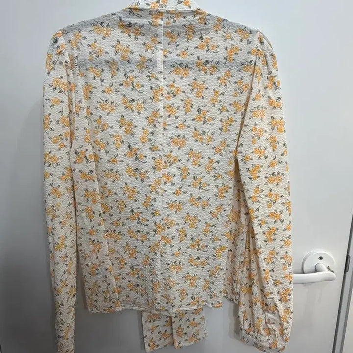 [BUNJANG] Semeau Adieu Forsythia Long Ribbon Tie Blouse M / 쎄무아듀Forsythia long ribbon tie blouse M