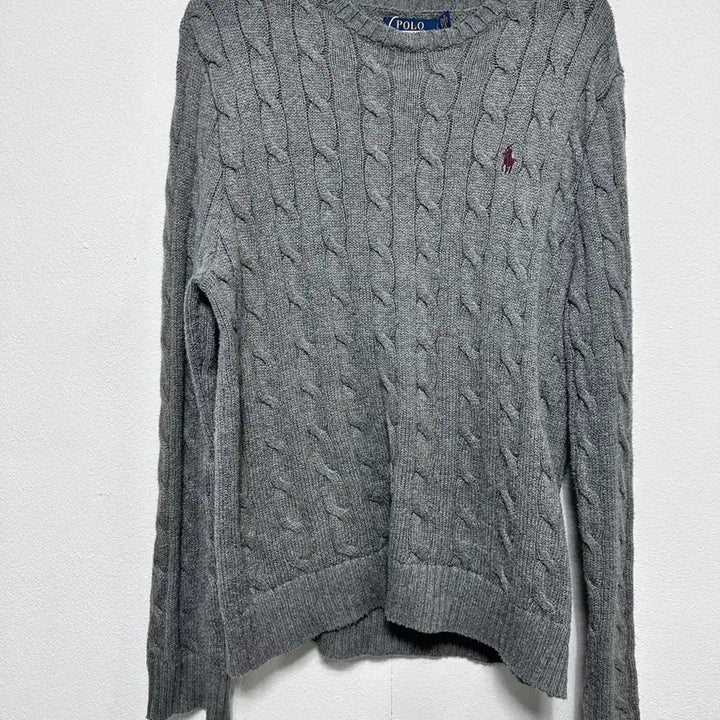 [BUNJANG] Polo Ralph Lauren Cable Knit Sweater / 폴로 랄프로렌 케이블 니트 그레이