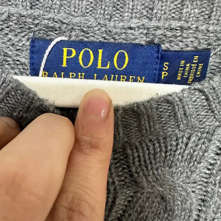 [BUNJANG] Polo Ralph Lauren Cable Knit Sweater / 폴로 랄프로렌 케이블 니트 그레이