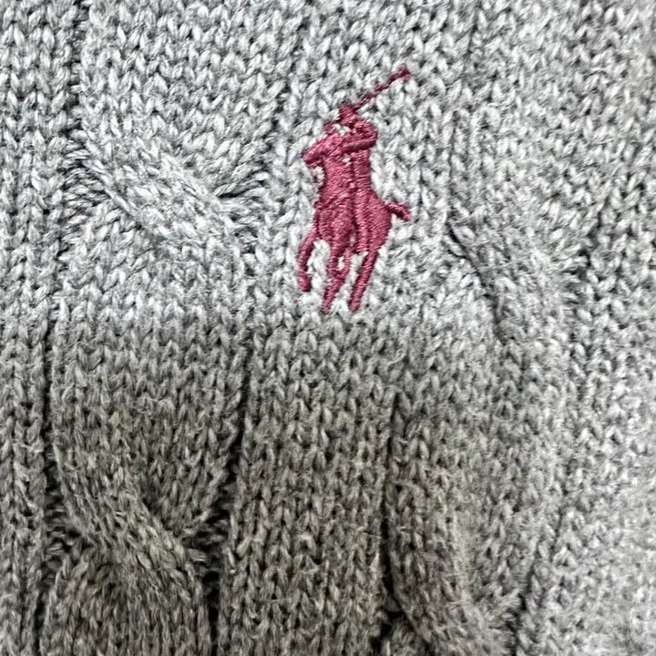 [BUNJANG] Polo Ralph Lauren Cable Knit Sweater / 폴로 랄프로렌 케이블 니트 그레이