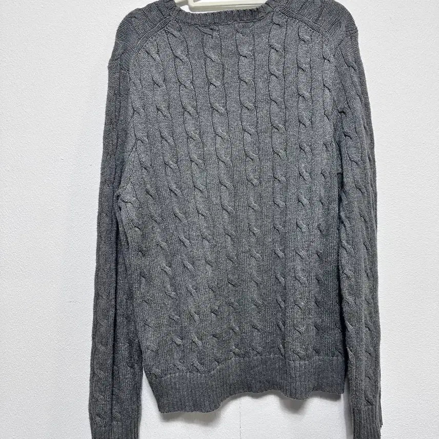 [BUNJANG] Polo Ralph Lauren Cable Knit Sweater / 폴로 랄프로렌 케이블 니트 그레이