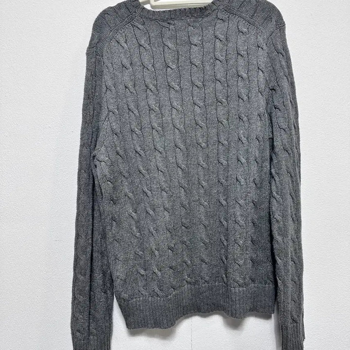 [BUNJANG] Polo Ralph Lauren Cable Knit Sweater / 폴로 랄프로렌 케이블 니트 그레이