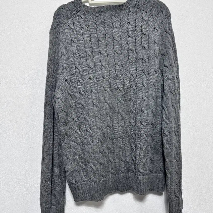 [BUNJANG] Polo Ralph Lauren Cable Knit Sweater / 폴로 랄프로렌 케이블 니트 그레이