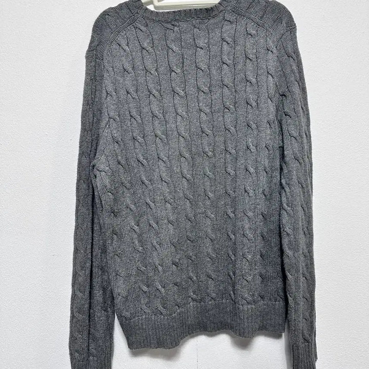 [BUNJANG] Polo Ralph Lauren Cable Knit Sweater / 폴로 랄프로렌 케이블 니트 그레이