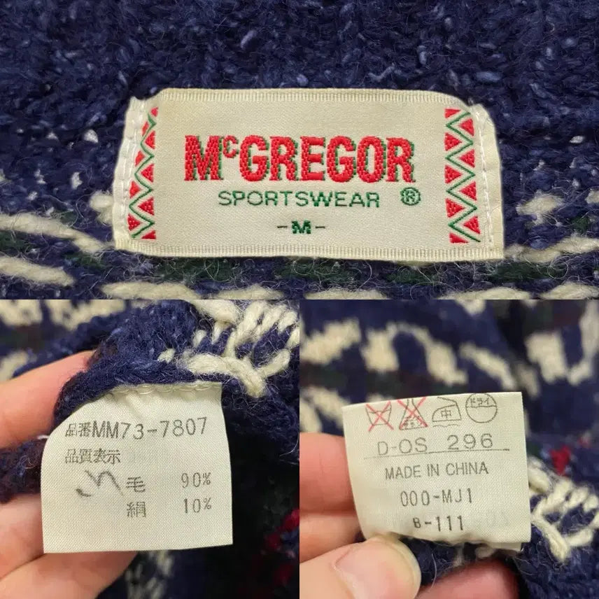 [BUNJANG] McGregor Wool Pattern Knit Sweater / <L> 맥그리거 울 패턴 니트