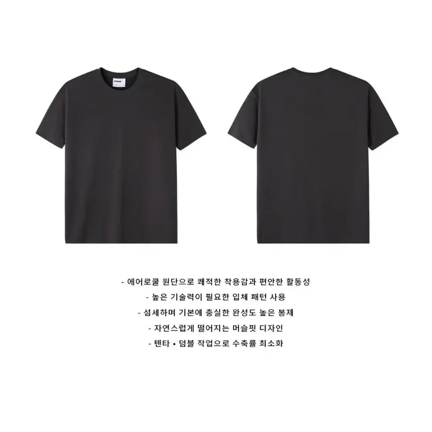 [BUNJANG] LOGAN Cool Max Muscle Fit Short Sleeve T-Shirt / LOGAN 쿨맥스 머슬핏 반팔티 4color