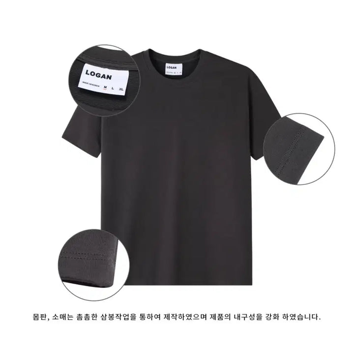[BUNJANG] LOGAN Cool Max Muscle Fit Short Sleeve T-Shirt / LOGAN 쿨맥스 머슬핏 반팔티 4color
