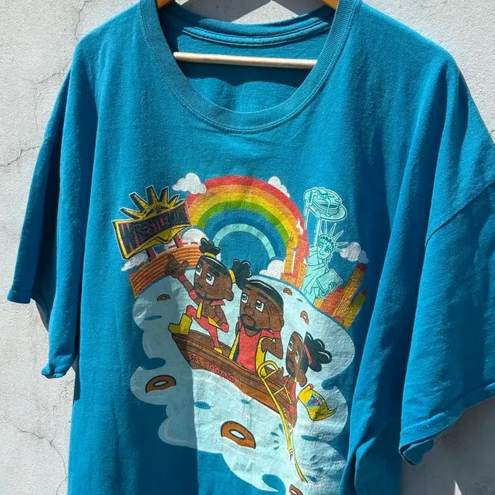 [BUNJANG] WRESTLEMANIA Vintage Blue T-shirt / [3XL] WRESTLEMANIA 블루톤 빈티지 반팔 티셔츠